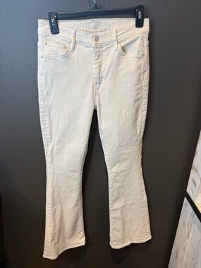 MOTHER White Flare Jeans